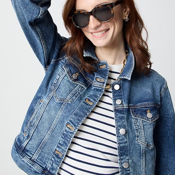 J. Crew NWT Classic Blue‎ Denim Jacket womens size XXL - Picture 1 of 14